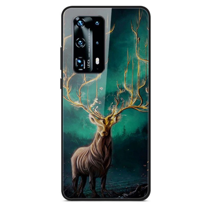 Hülle Huawei P40 Pro Hirschkönig Gehärtetes Glas