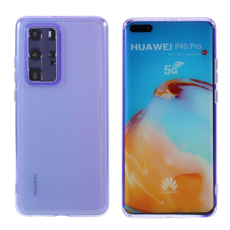 Hülle Huawei P40 Pro Magenta Handyhülle Silikonfarben