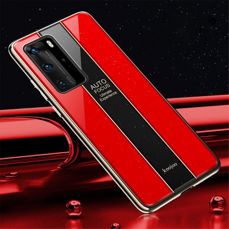 Hülle Huawei P40 Pro Rot Verzinkter Hybrid