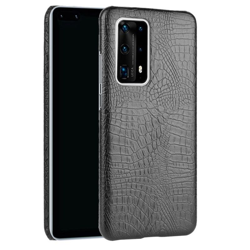 Hülle Huawei P40 Pro Schwarz Krokodilhauteffekt