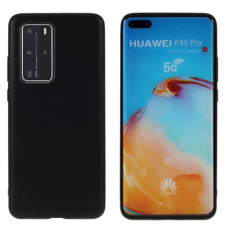 Hülle Huawei P40 Pro Schwarz Lederstil Im X-Level