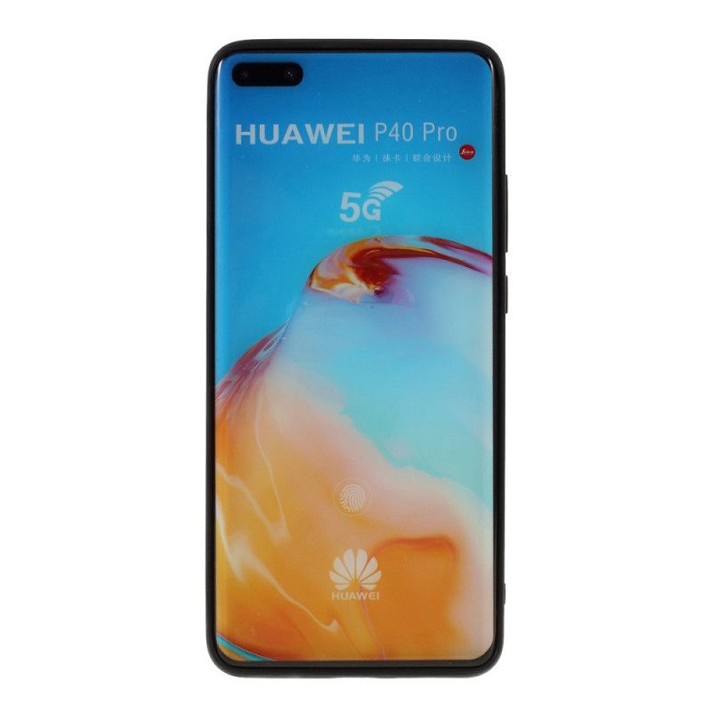 Hülle Huawei P40 Pro Schwarz Lederstil Im X-Level