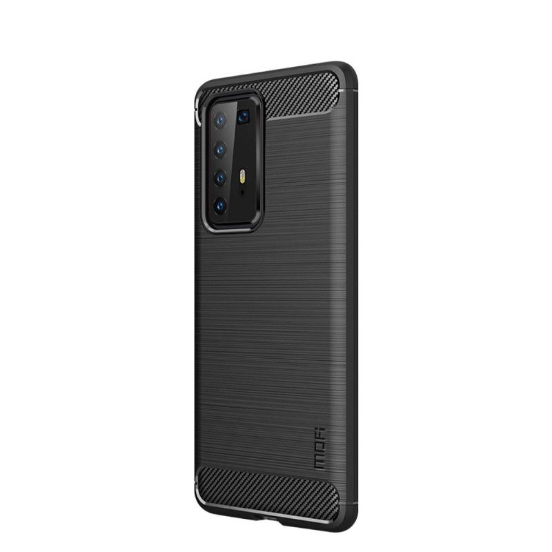 Hülle Huawei P40 Pro Schwarz Mofi Gebürstete Kohlefaser