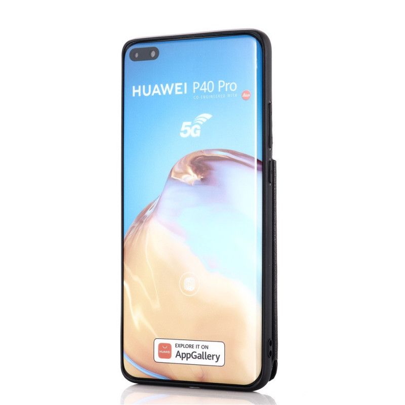 Hülle Huawei P40 Pro Schwarz Stützkartenhalter