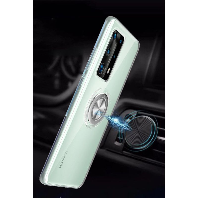 Hülle Huawei P40 Pro Transparent Drehring Aus Silikonmetall