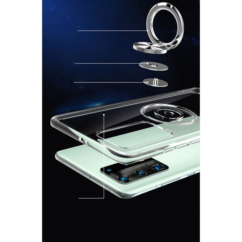 Hülle Huawei P40 Pro Transparent Drehring Aus Silikonmetall