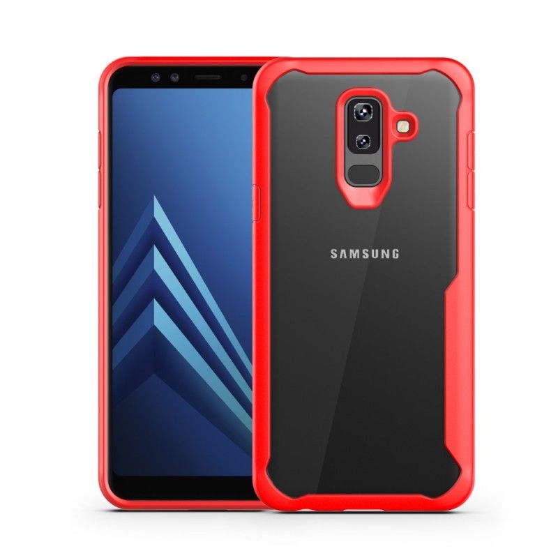 Hülle Samsung Galaxy A6 Plus Rot Abgeschrägte Hybridkanten