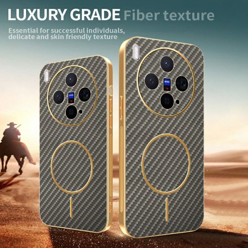 Hülle Vivo X300 Handyhülle Carbonfaser-textur