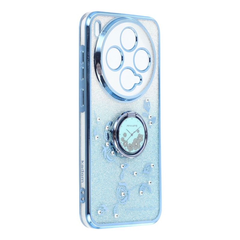 Hülle Vivo X300 Handyhülle Kadem Ringhalter Mit Blumen Und Strasssteinen