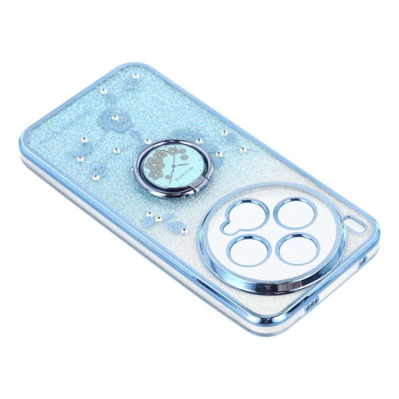 Hülle Vivo X300 Handyhülle Kadem Ringhalter Mit Blumen Und Strasssteinen