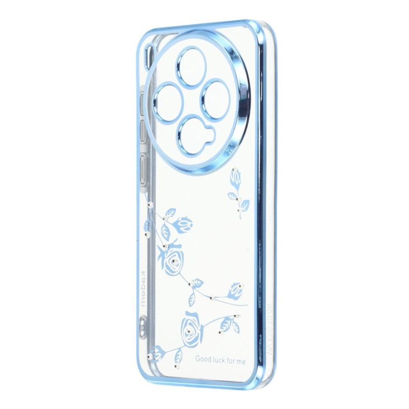 Hülle Vivo X300 Handyhülle Kadem Ringhalter Mit Strasssteinen Und Blumendesign
