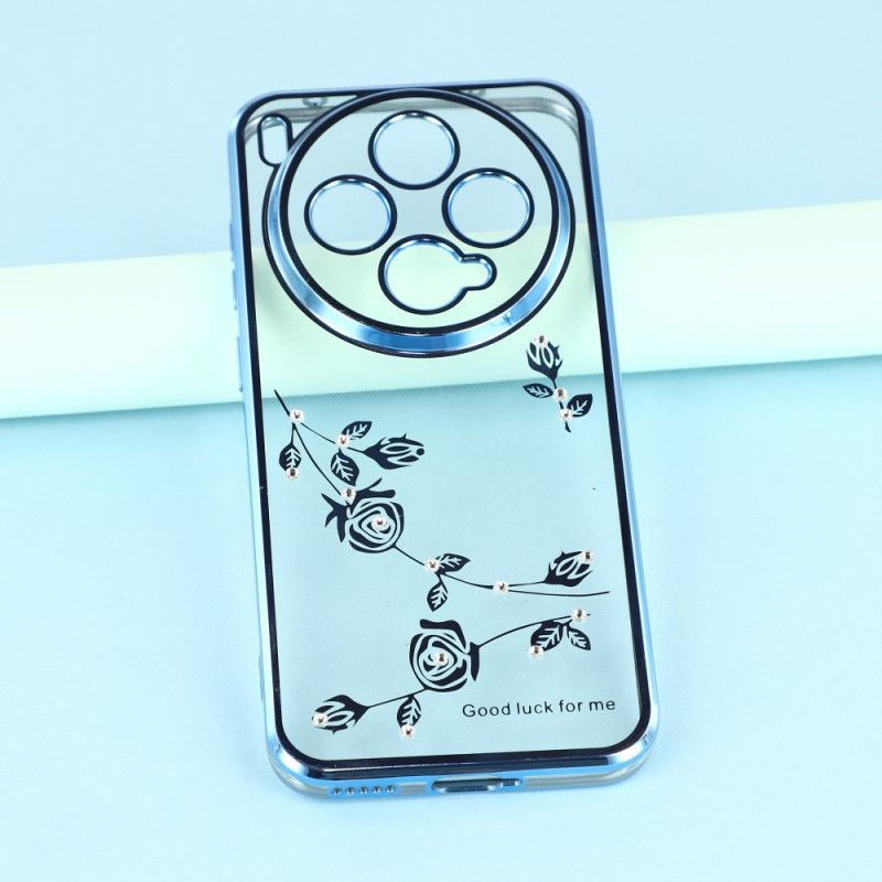 Hülle Vivo X300 Handyhülle Kadem Ringhalter Mit Strasssteinen Und Blumendesign