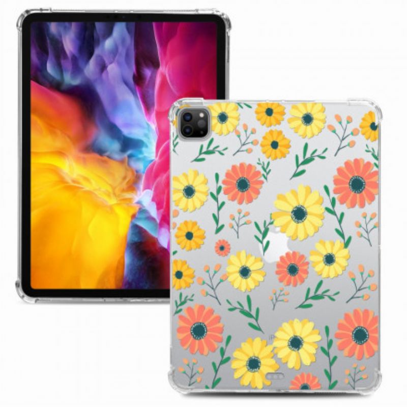 Hülle Ipad Pro 12.9" (2021) (2020) (2018) Flexible Blumen