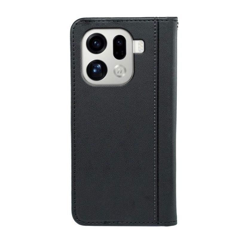 Flip Case Für Oppo Find X9 Pro 5g Besatz Mit Riemen