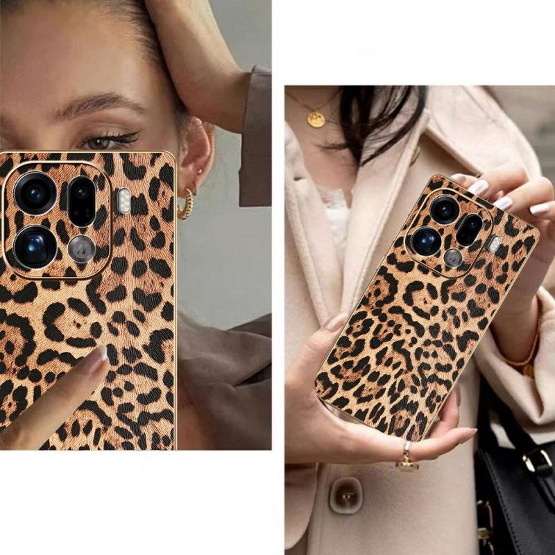 Hülle Oppo Find X9 Pro 5g Handyhülle Leopardenmuster Mit Goldfinish