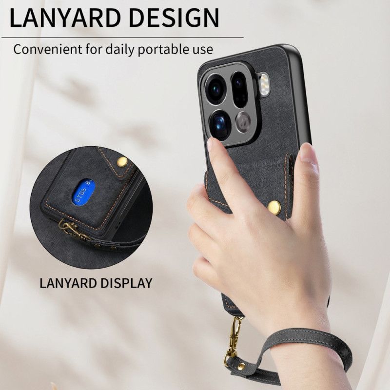 Hülle Oppo Find X9 Pro 5g Kartenhalter Mit Lanyard