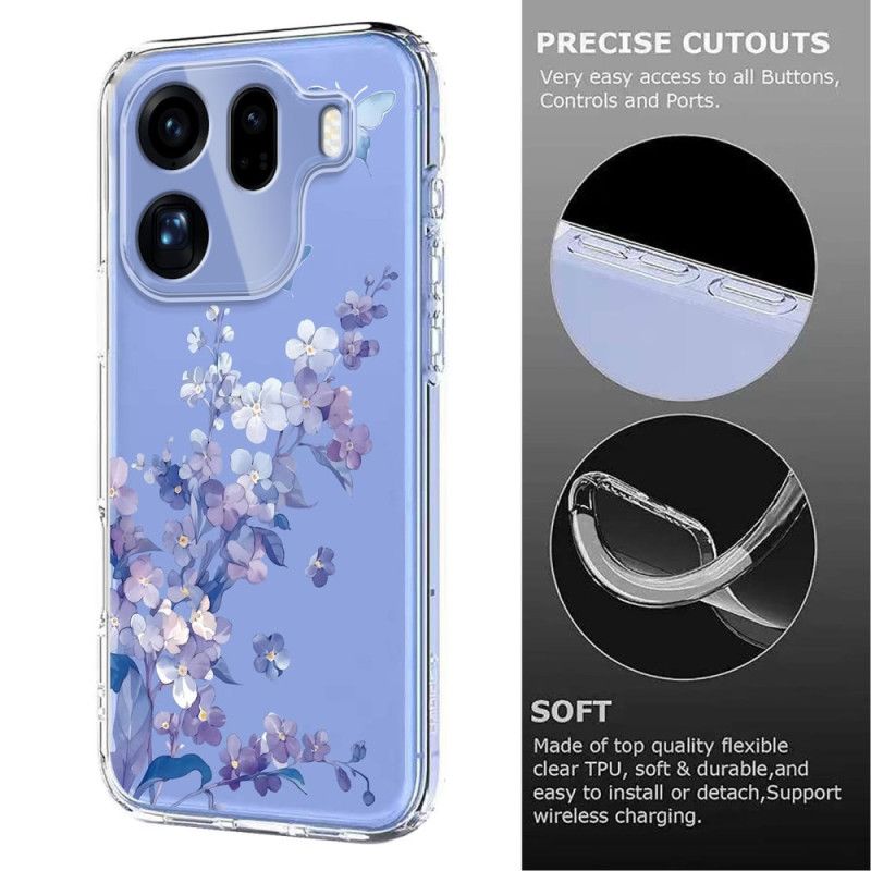 Hülle Oppo Find X9 Pro 5g Schmetterlinge Und Blumen