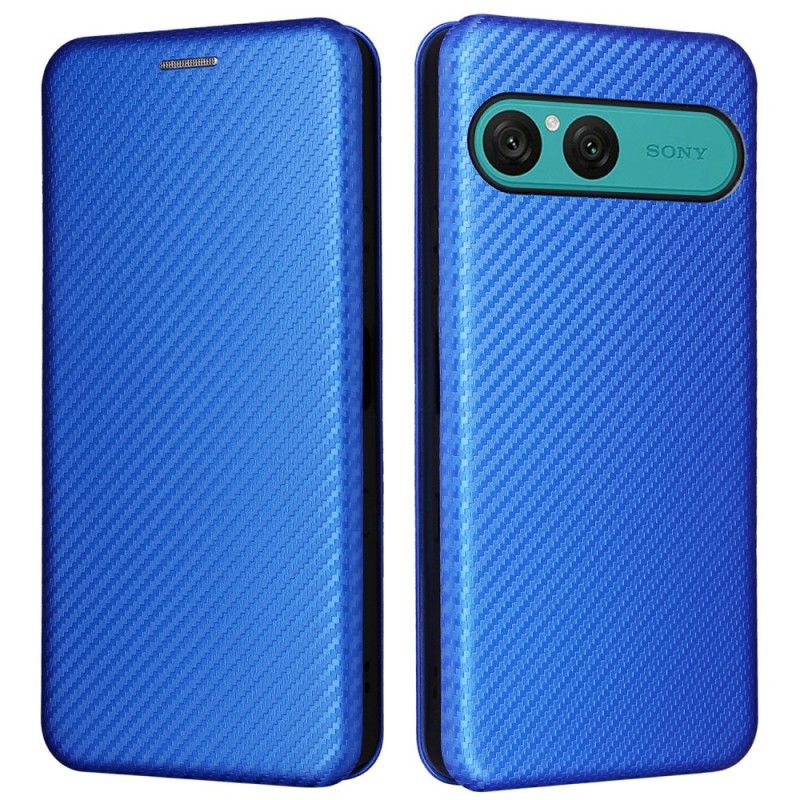 Flip Case Für Sony Xperia 10 Vii Carbonfaser