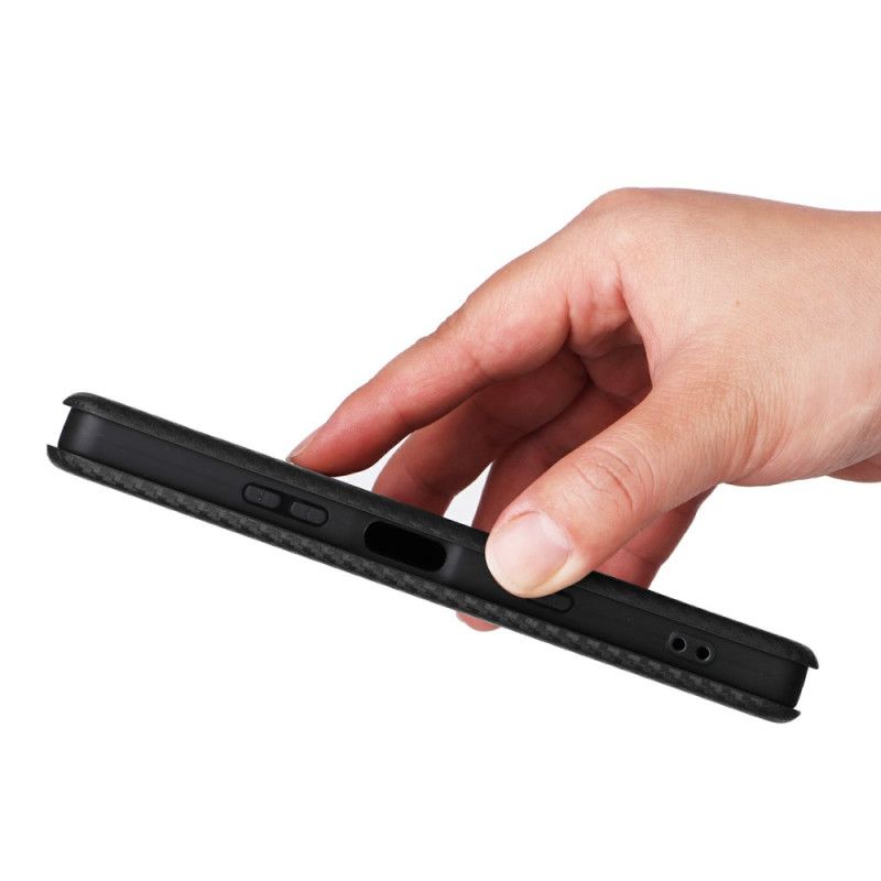 Flip Case Für Sony Xperia 10 Vii Carbonfaser