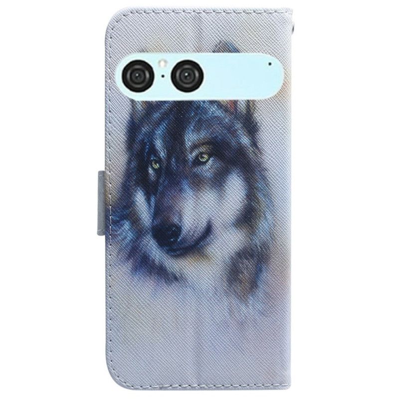Lederhüllen Für Sony Xperia 10 Vii Aquarellwolf