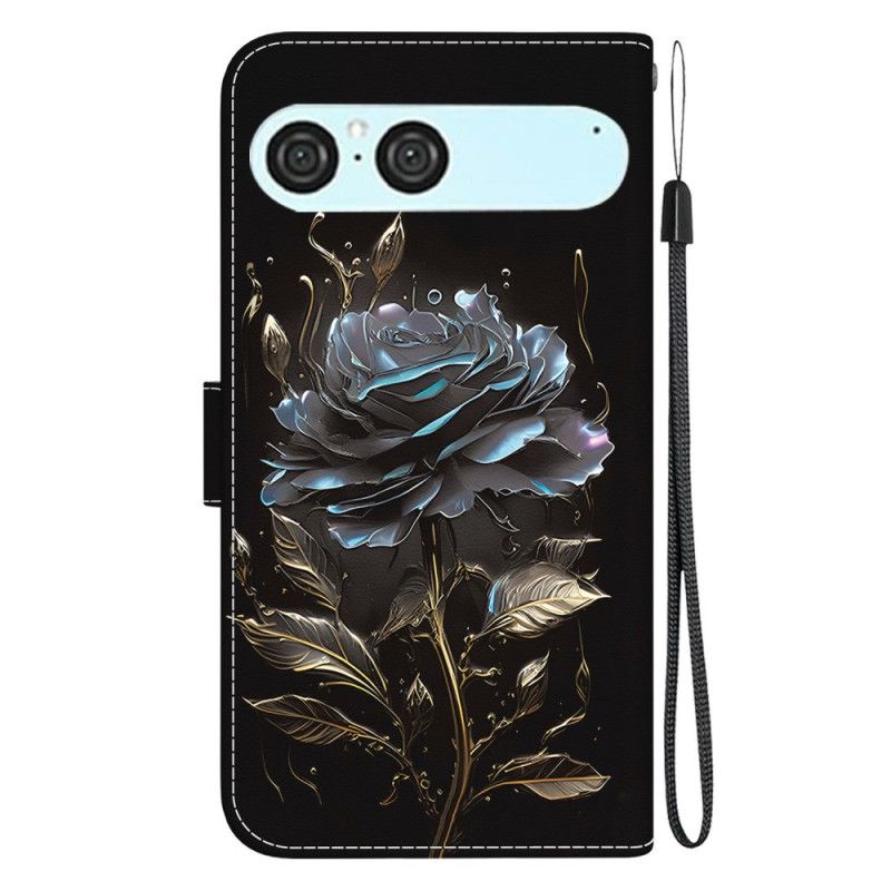 Lederhüllen Für Sony Xperia 10 Vii Schwarze Rose
