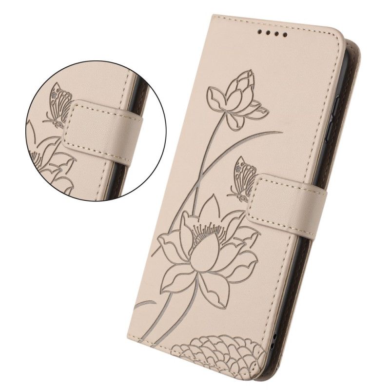 Lederhüllen Sony Xperia 10 Vii Blumenmuster