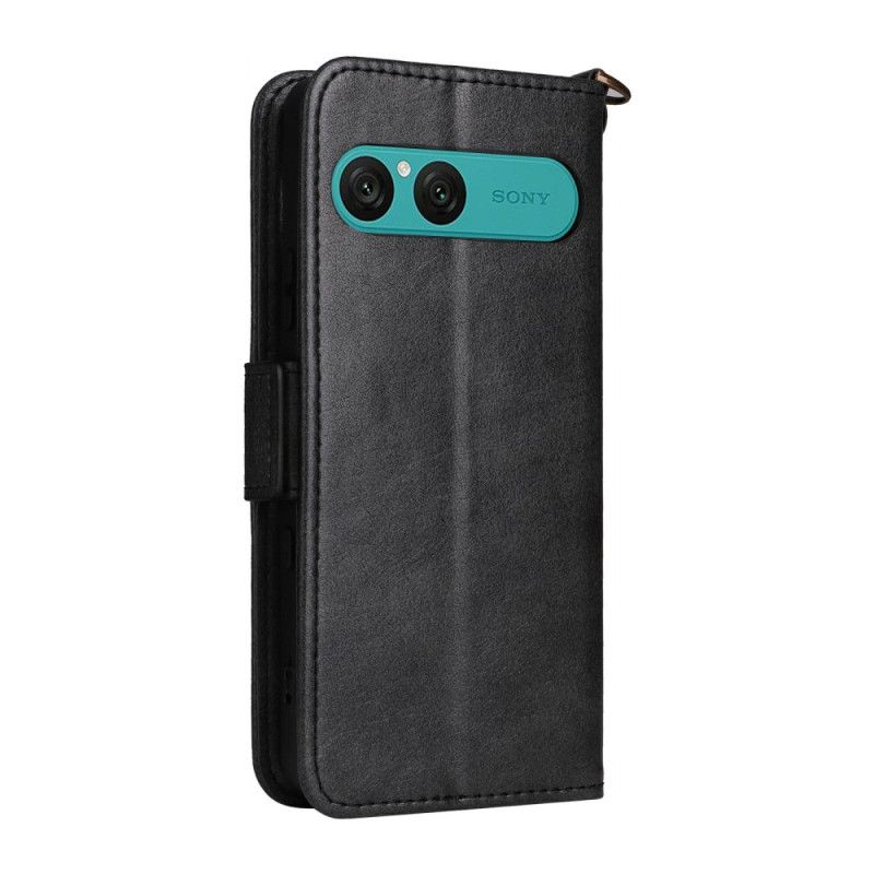 Lederhüllen Sony Xperia 10 Vii Geldbörse Mit Schulterriemen