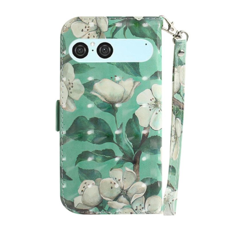 Lederhüllen Sony Xperia 10 Vii Handyhülle Aquarell Blumen