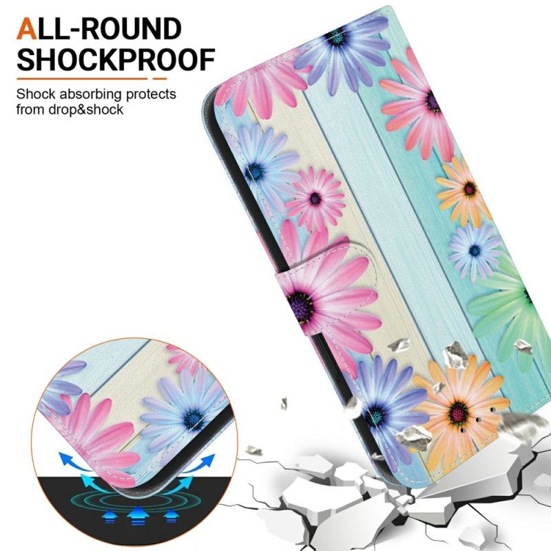 Lederhüllen Sony Xperia 10 Vii Handyhülle Bunte Sonnenblumen