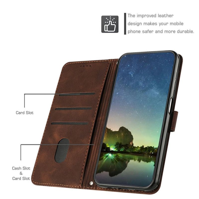 Lederhüllen Sony Xperia 10 Vii Handyhülle Geometrisches Design