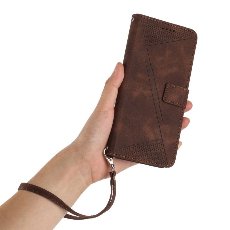Lederhüllen Sony Xperia 10 Vii Handyhülle Geometrisches Design