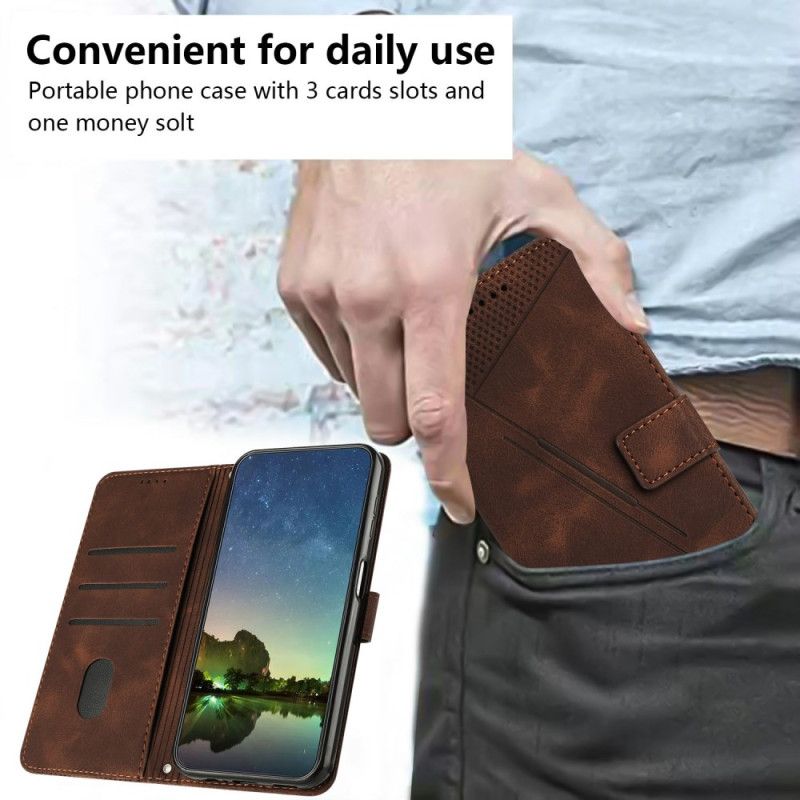 Lederhüllen Sony Xperia 10 Vii Handyhülle Geometrisches Design