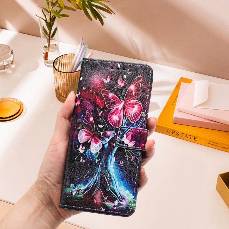 Lederhüllen Sony Xperia 10 Vii Handyhülle Libellenbaum
