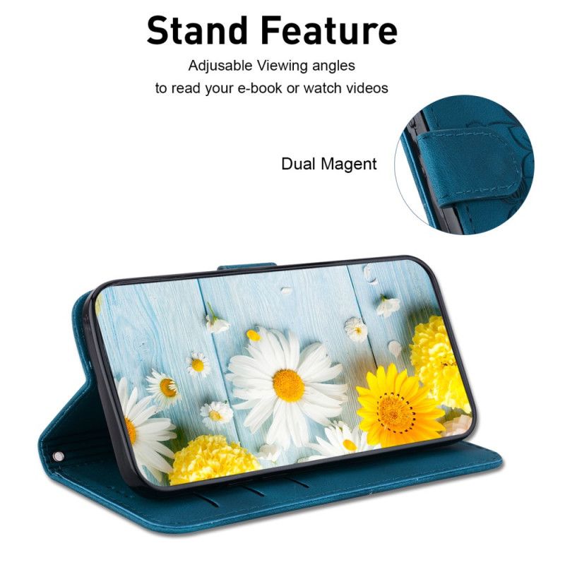 Lederhüllen Sony Xperia 10 Vii Handyhülle Lilie In Wildlederoptik