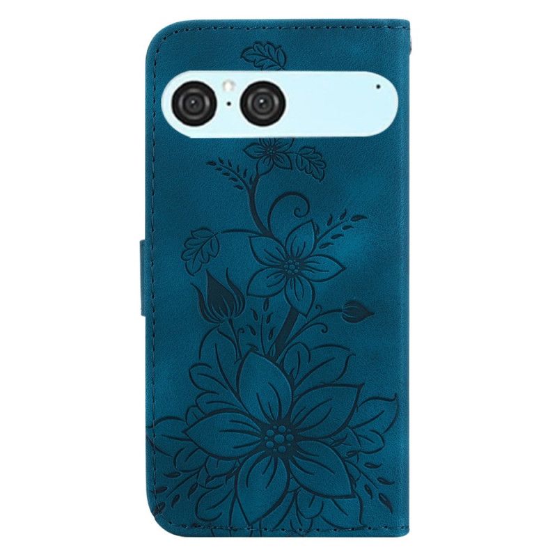 Lederhüllen Sony Xperia 10 Vii Handyhülle Lilie In Wildlederoptik