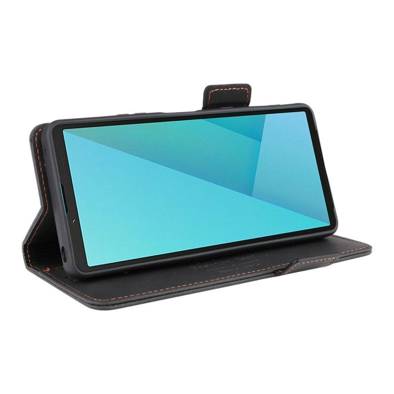 Lederhüllen Sony Xperia 10 Vii Handyhülle Retro-wildlederoptik