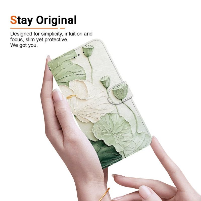 Lederhüllen Sony Xperia 10 Vii Lotusmuster