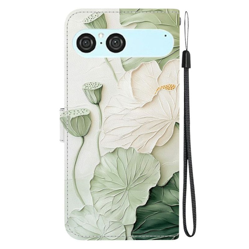 Lederhüllen Sony Xperia 10 Vii Lotusmuster