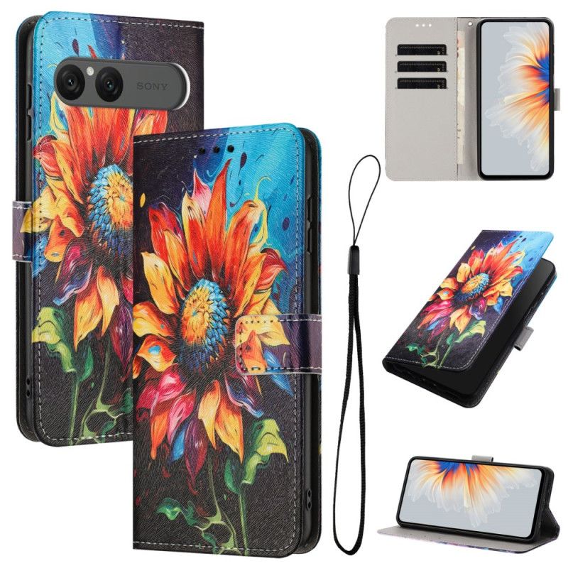 Lederhüllen Sony Xperia 10 Vii Sonnenblumen