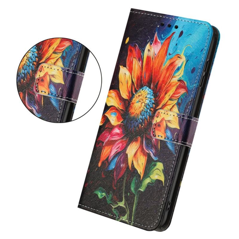 Lederhüllen Sony Xperia 10 Vii Sonnenblumen