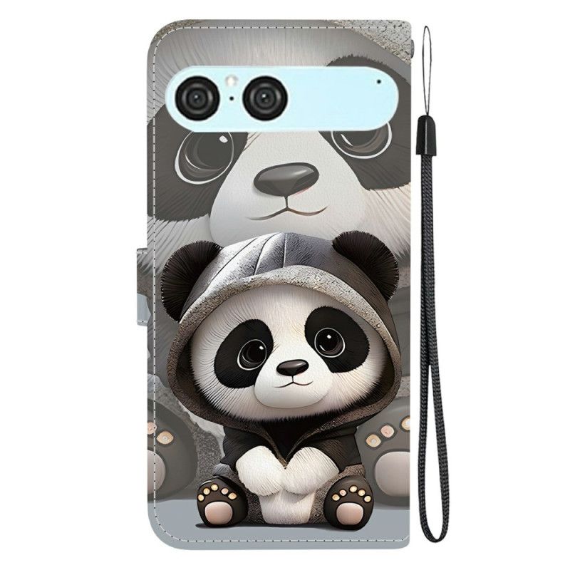 Lederhüllen Sony Xperia 10 Vii Süßer Panda