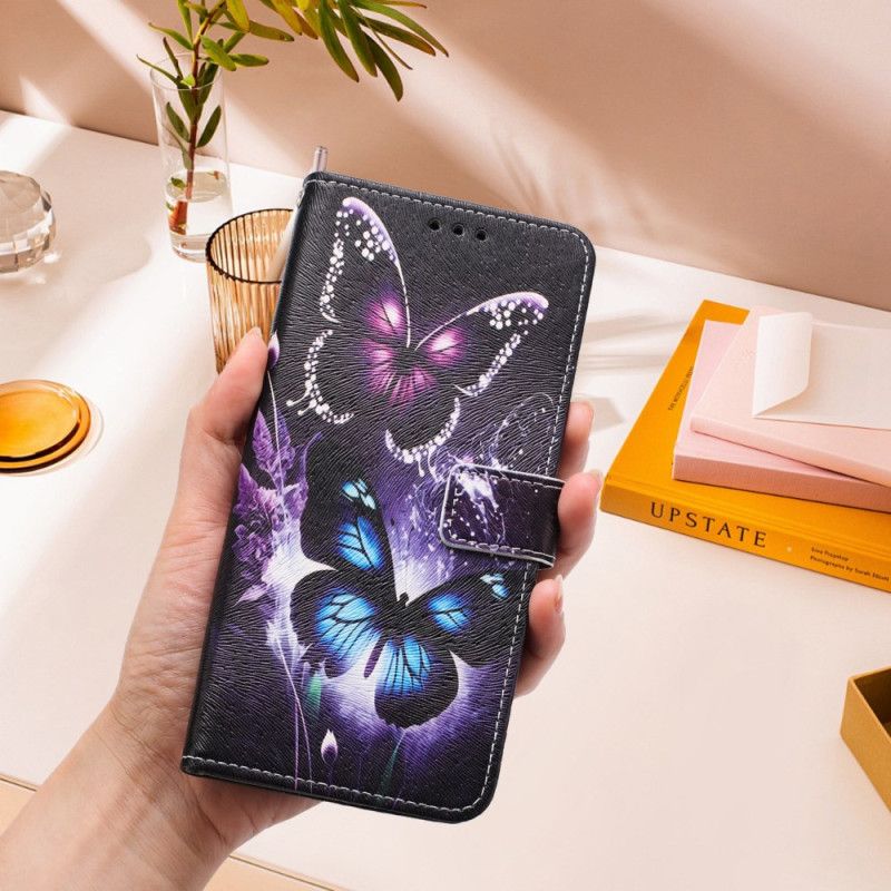Lederhüllen Sony Xperia 10 Vii Zwei Schmetterlinge