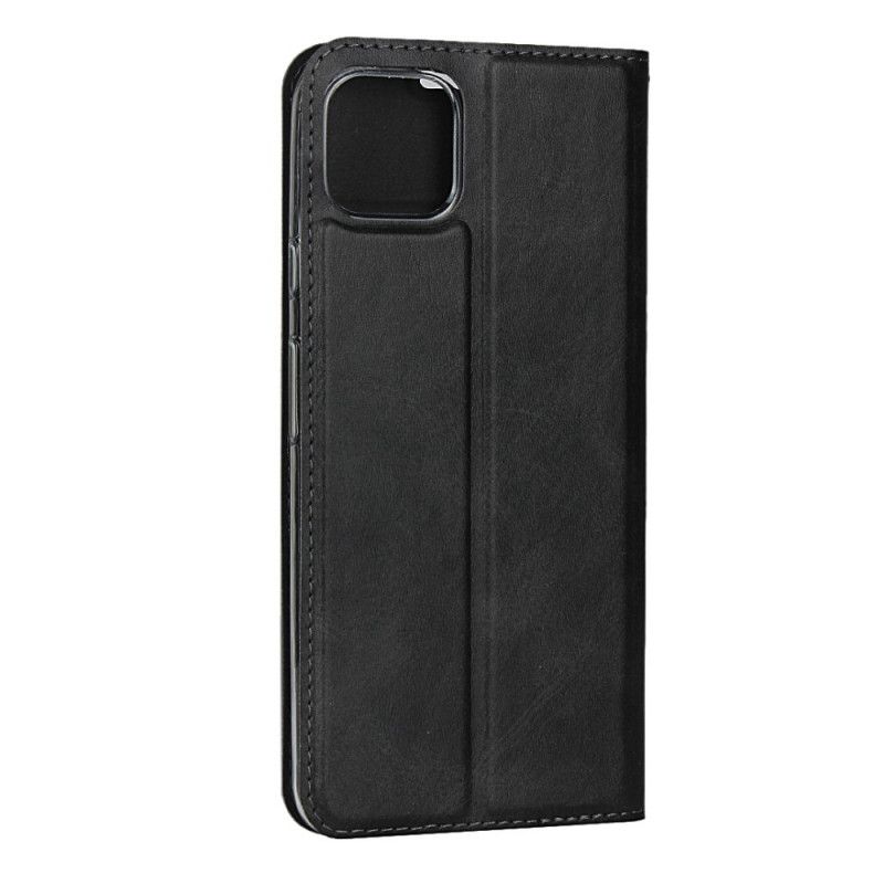 Flip Case Google Pixel 4 Schwarz Handyhülle Weicher Lederstil Mit Riemen