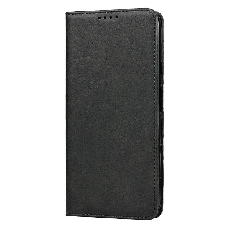 Flip Case Google Pixel 4 Schwarz Premium-Kunstledernähte