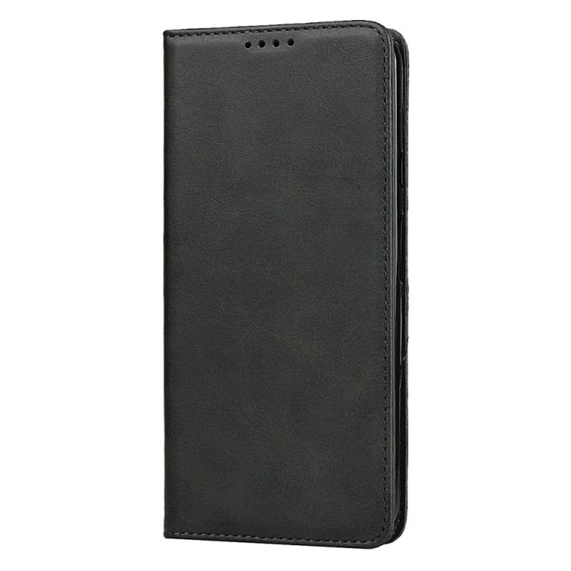 Flip Case Google Pixel 4 Schwarz Premium-Kunstledernähte