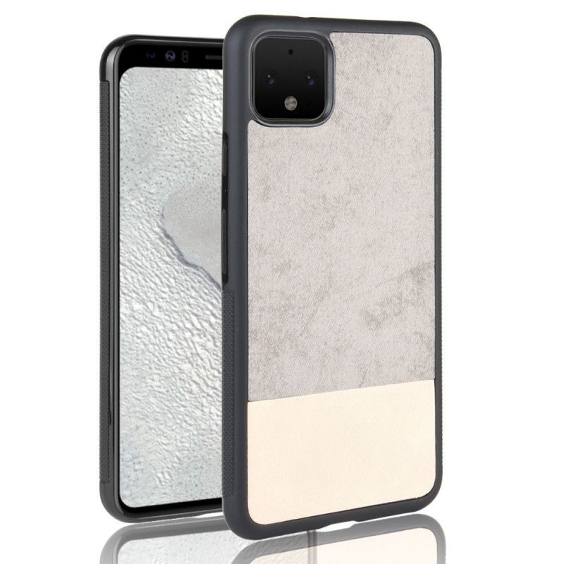Hülle Google Pixel 4 Schwarz Zweifarbiges Kunstleder