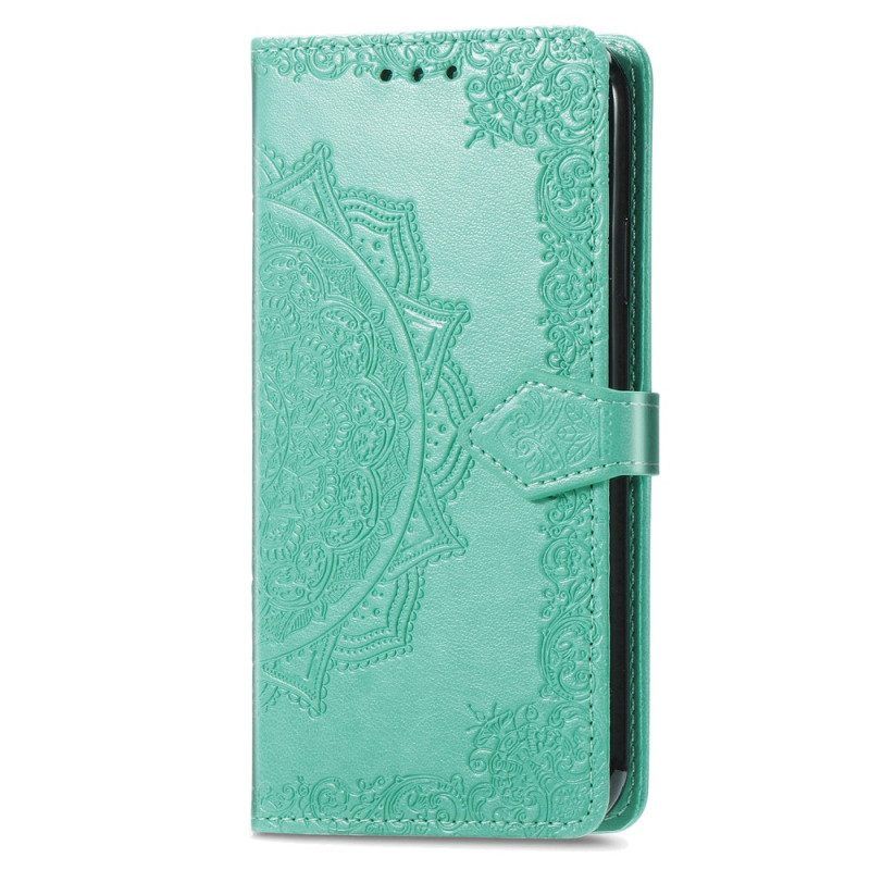 Flip Case Für Xiaomi Redmi A1 Mandala-sonne Mit Schlüsselband