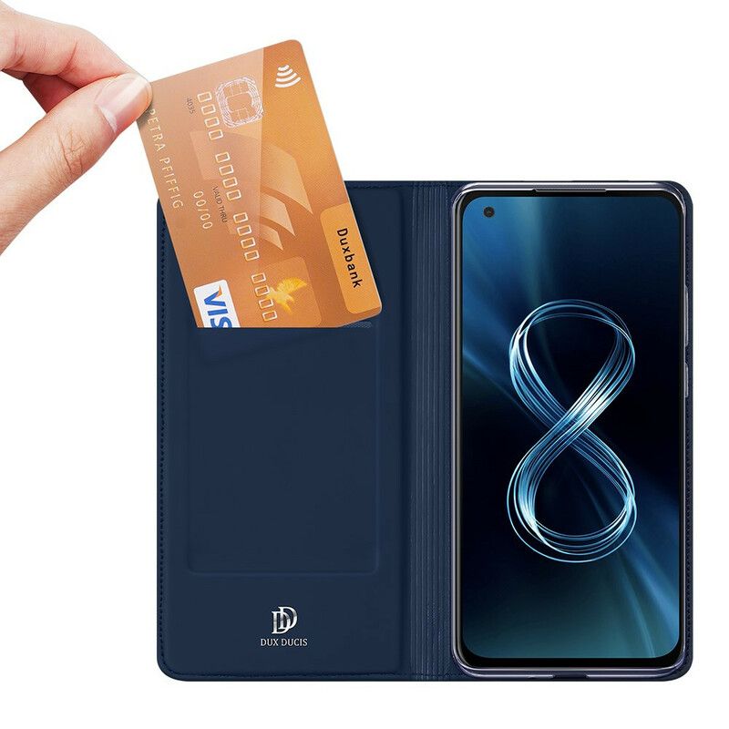 Flip Case Asus Zenfone 8 Handyhülle Skin Pro Dux Ducis