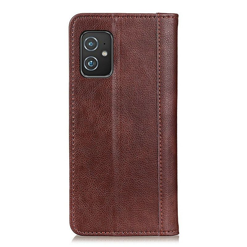 Flip Case Für Asus Zenfone 8 Klassisches Spaltleder