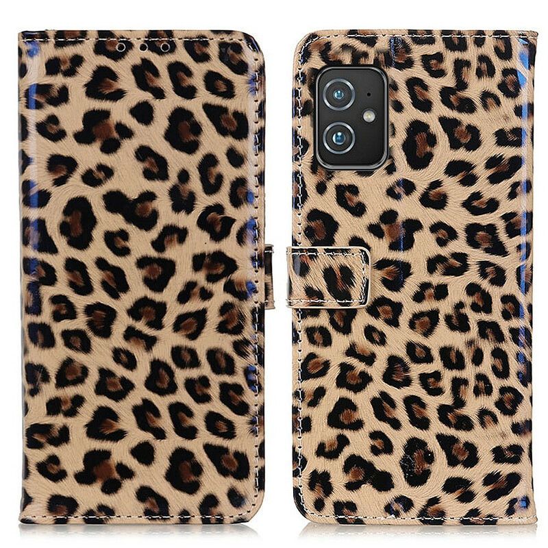 Lederhüllen Asus Zenfone 8 Einfacher Leopard